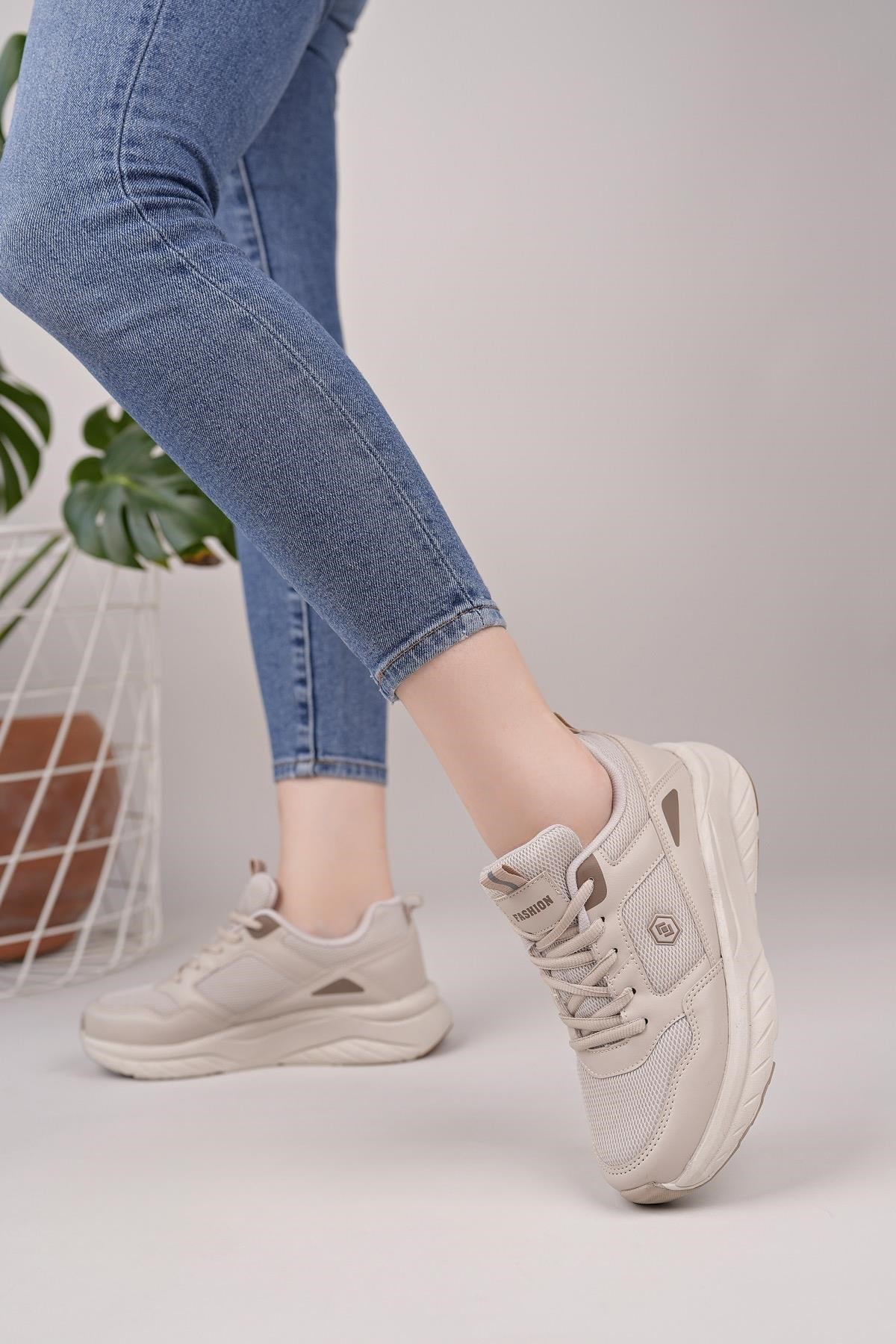Nesil Shoes Queen 2105 Kum Kadın Senakers