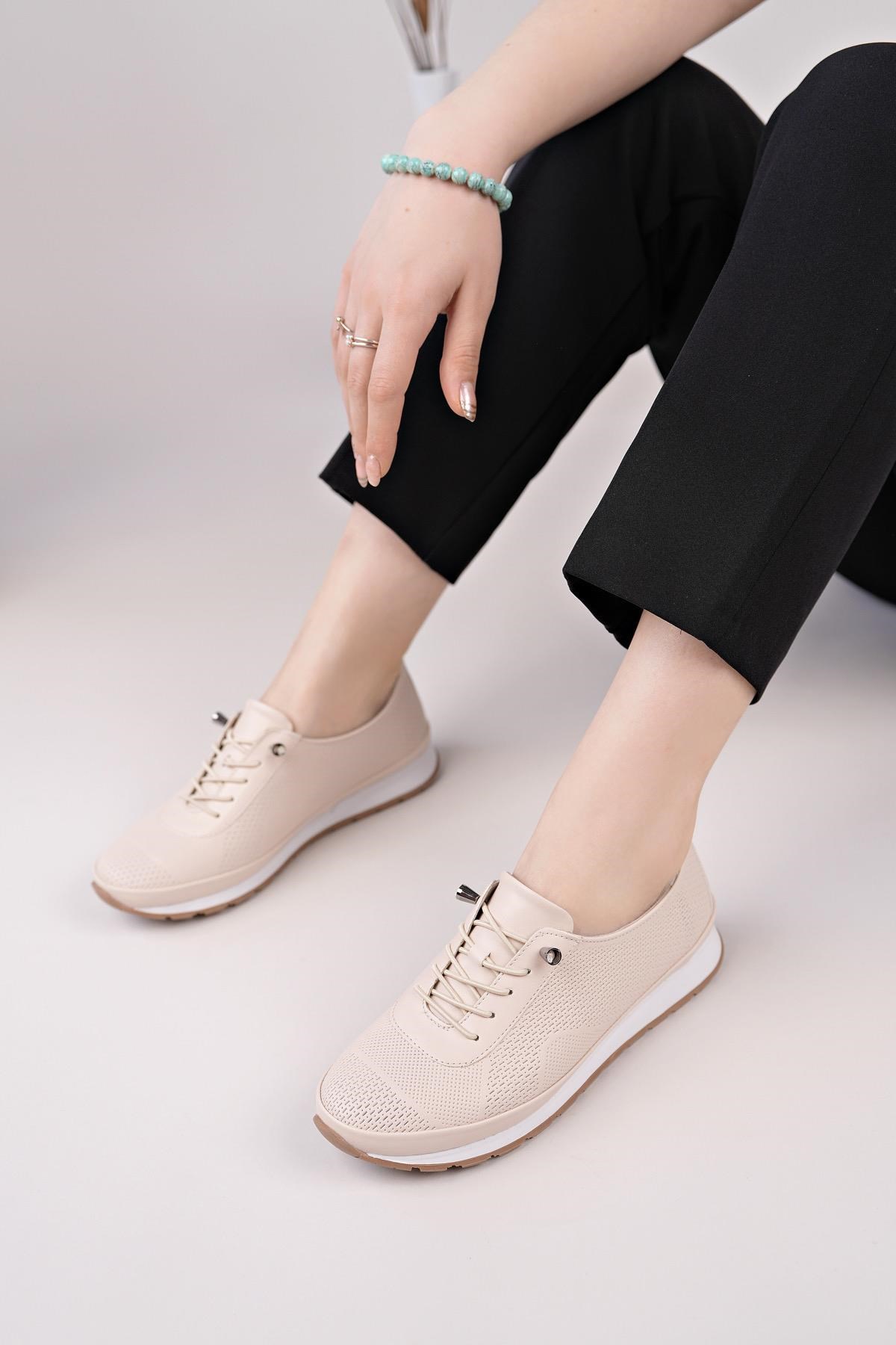 Nesil Shoes Sdf 701-4 Ten İçi Hakiki Deri Kadın Ayakkabı