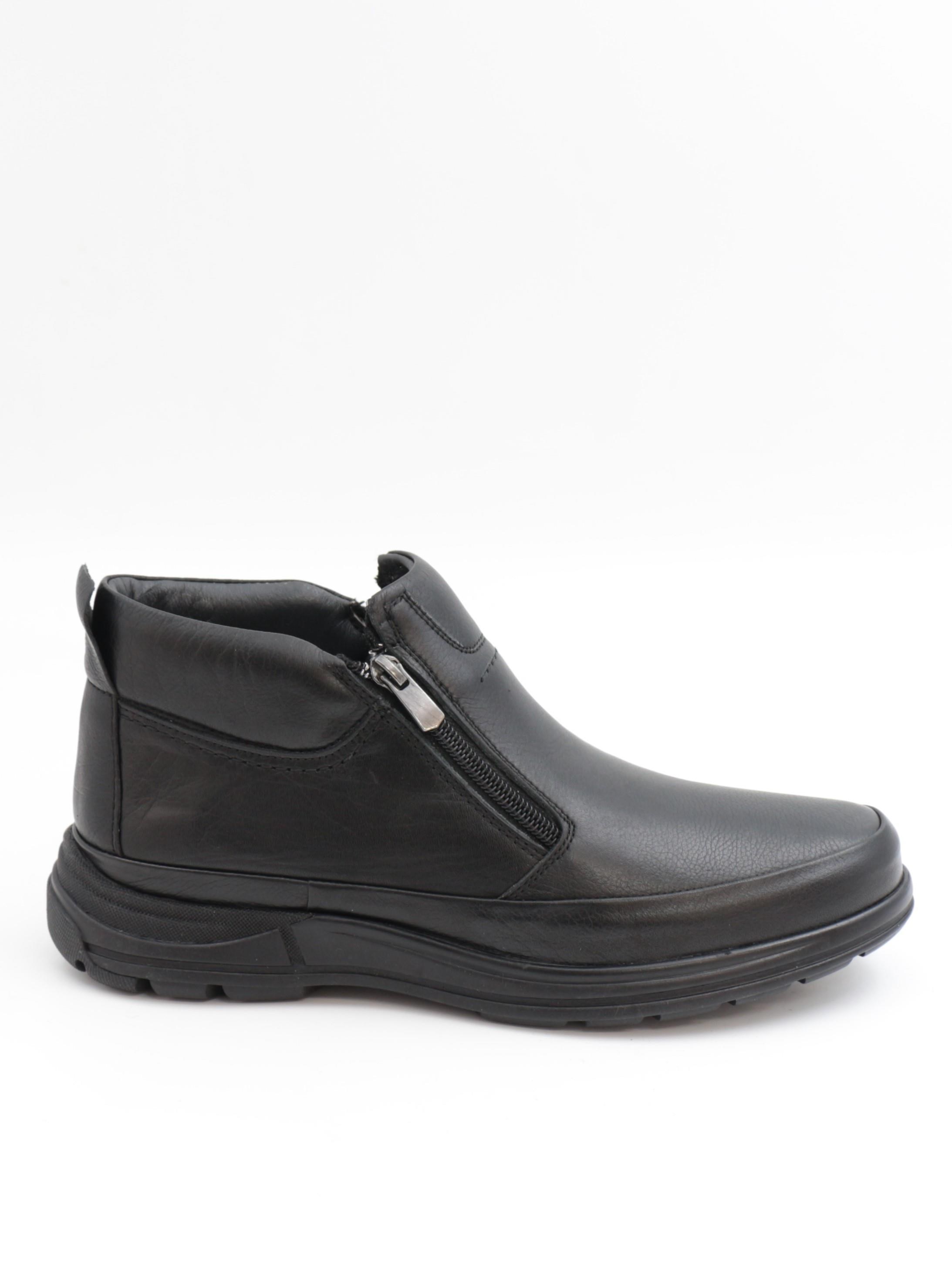 Nesil Shoes Showmen 241-1 Siyah Hakiki Deri Kürklü Erkek Bot