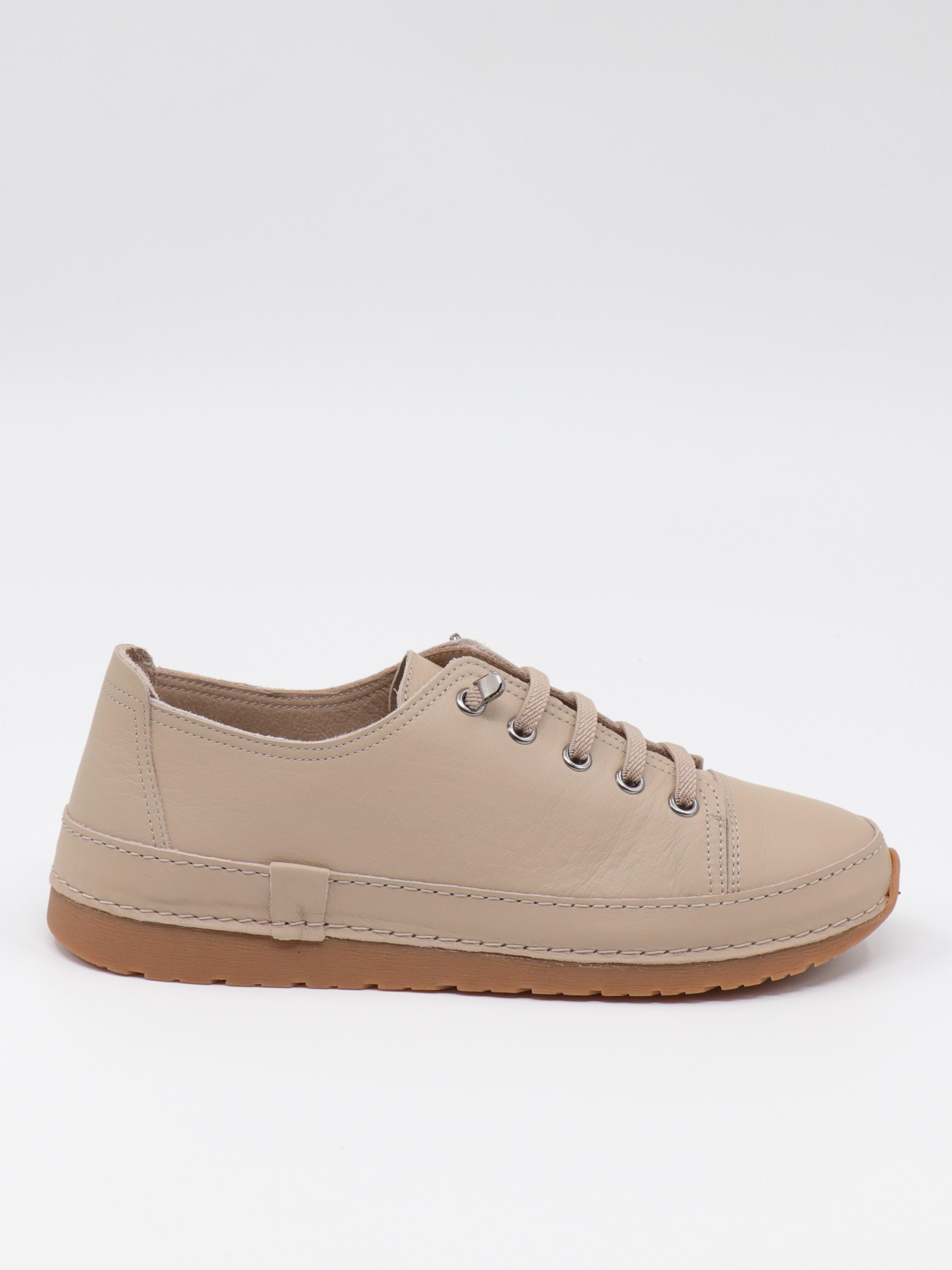 Nesil Shoes Spil Rc1 Bej Hakiki Deri Kadın Ayakkabı
