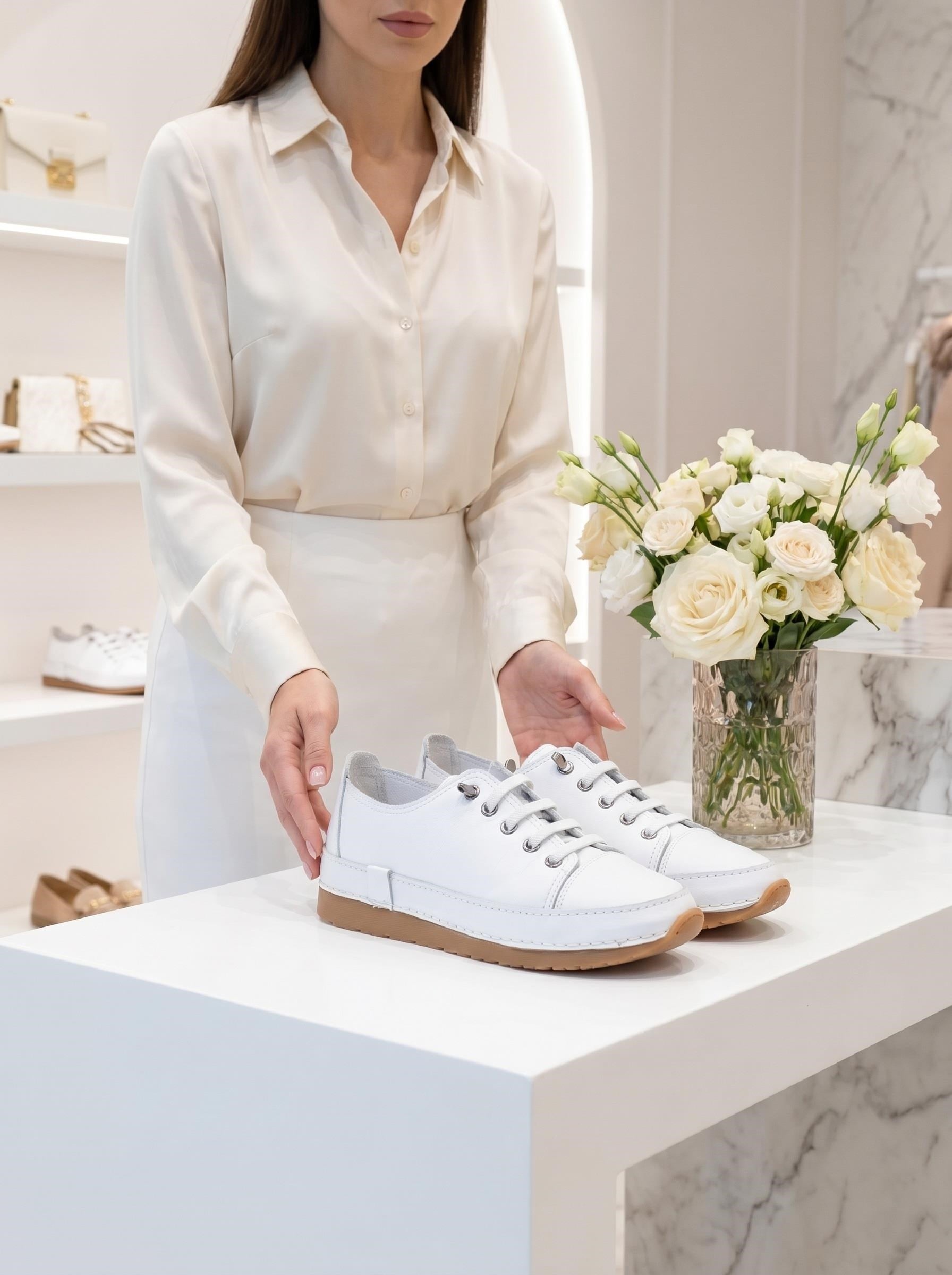 Nesil Shoes Spil Rc1 Beyaz Hakiki Deri Kadın Ayakkabı