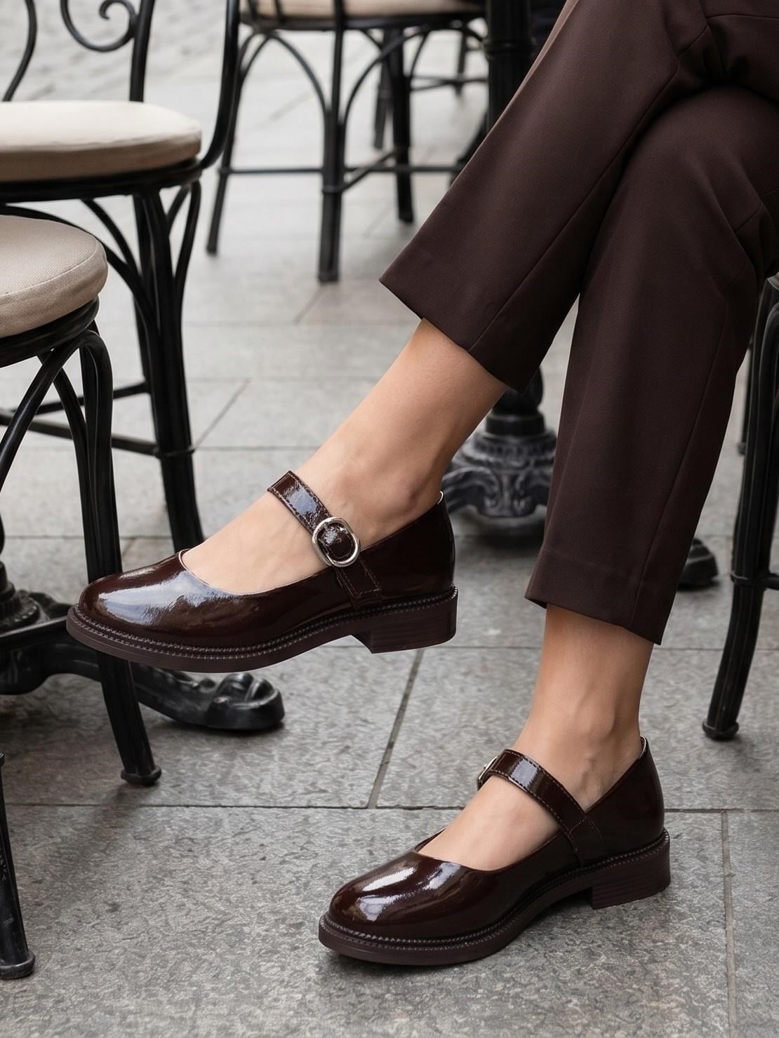 Nesil Shoes Süha 250 Khv Krşk Rgn Tokalı Balerin Kadın Babet