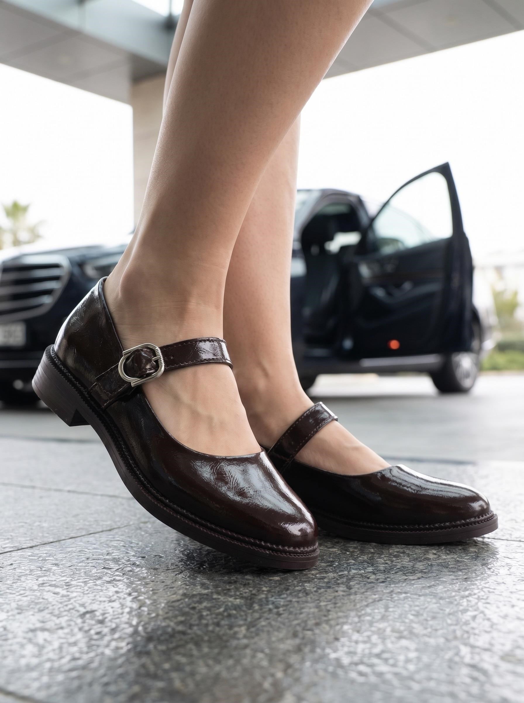 Nesil Shoes Süha 250 Khv Krşk Rgn Tokalı Balerin Kadın Babet