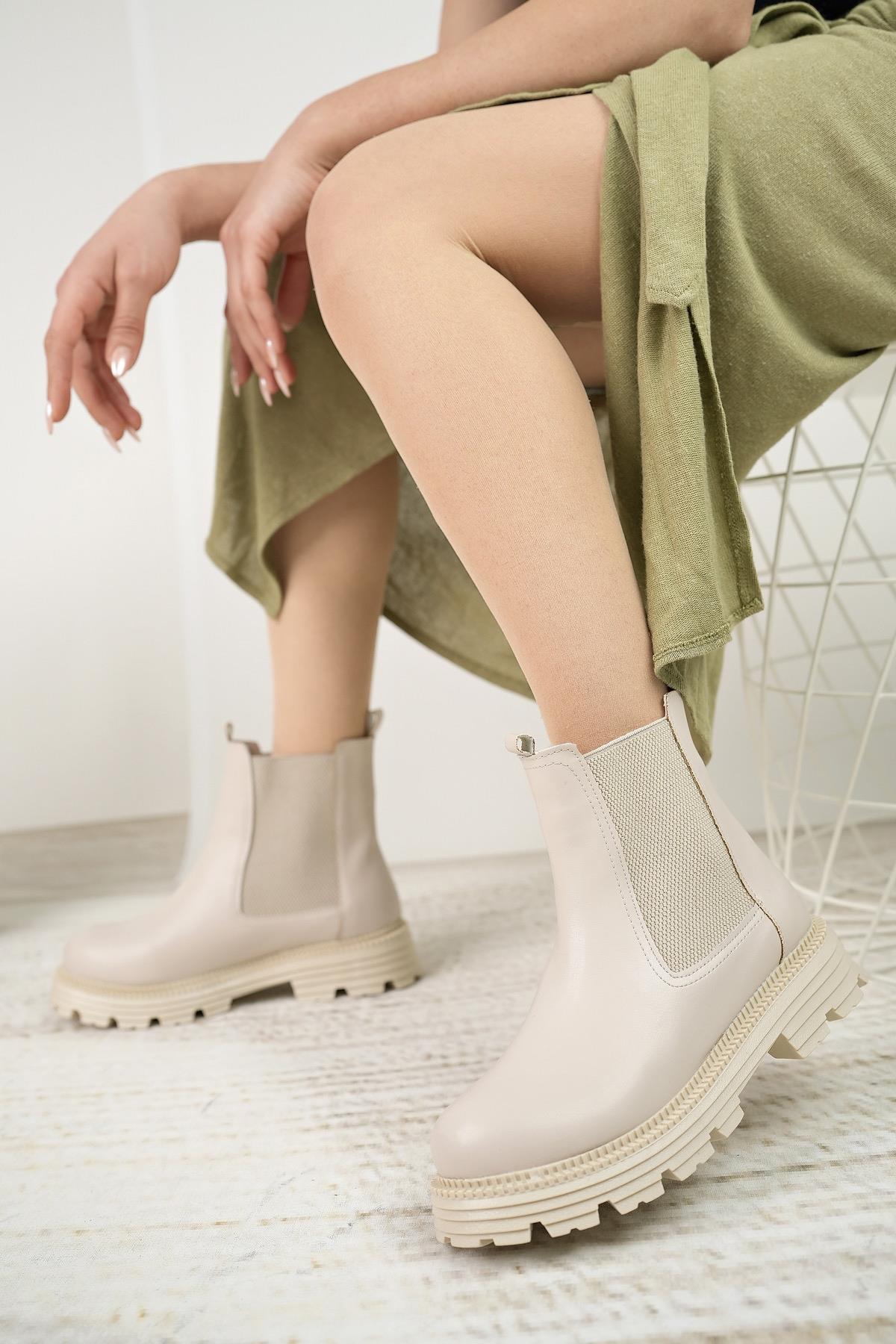 Nesil Shoes Swell 3080 Ten Çift Lastikli Kadın Bot