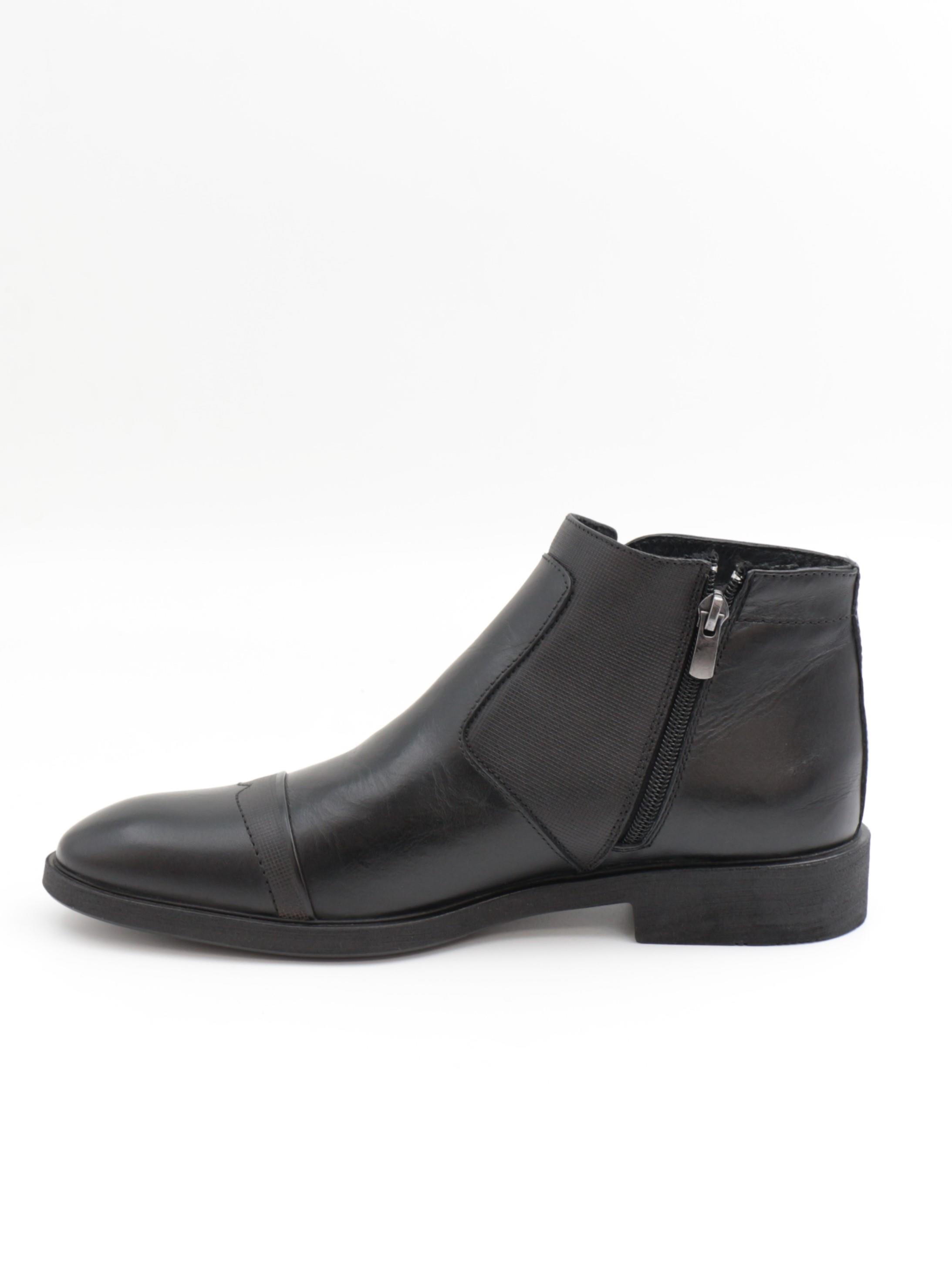 Nesil Shoes Thrtrk 2301-2 Siyah Hakiki Deri Kauçuk Taban Erkek Bot