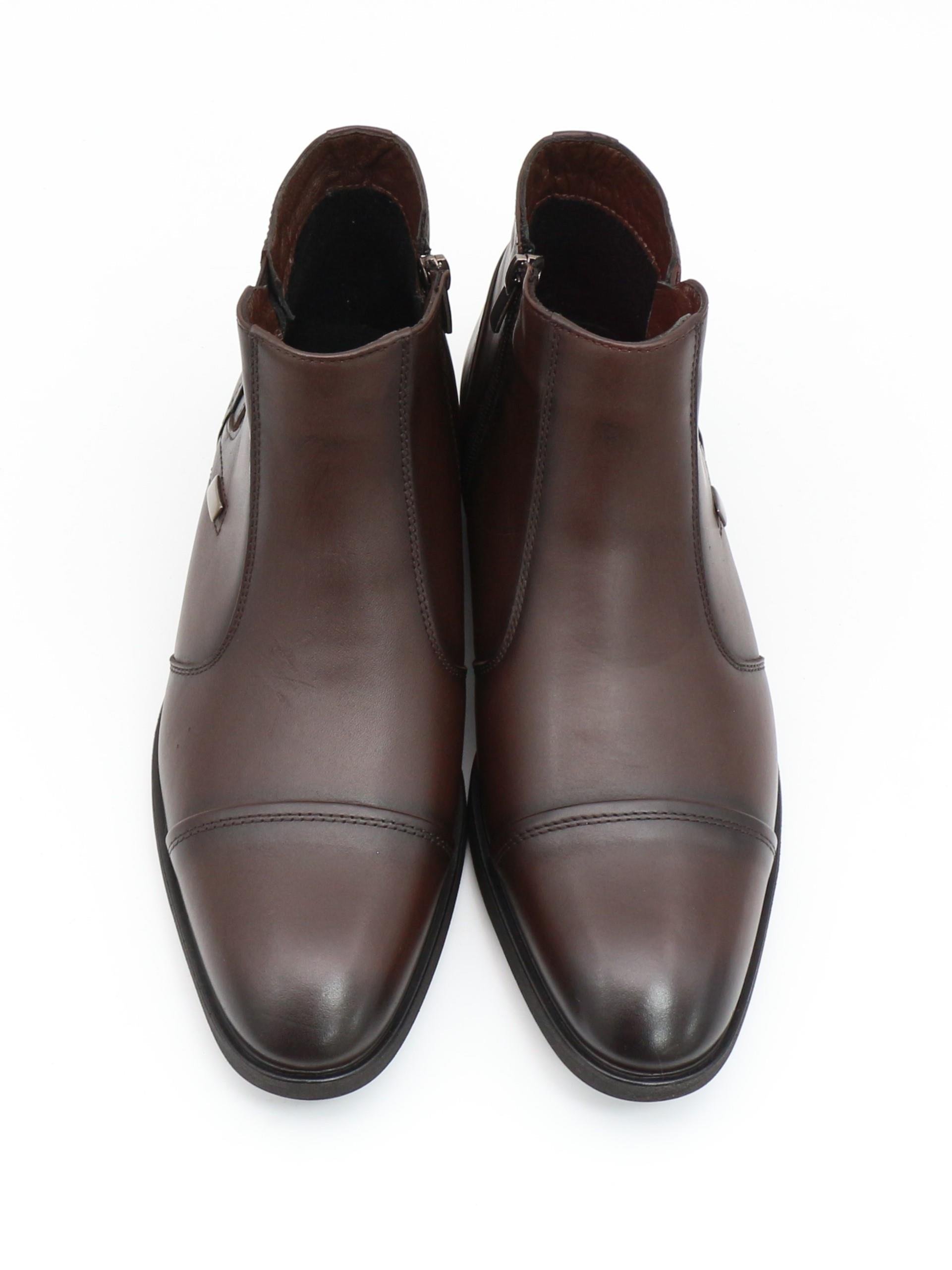 Nesil Shoes Thrtrk 2302-1 Kahve Hakiki Deri Kauçuk Taban Erkek Bot