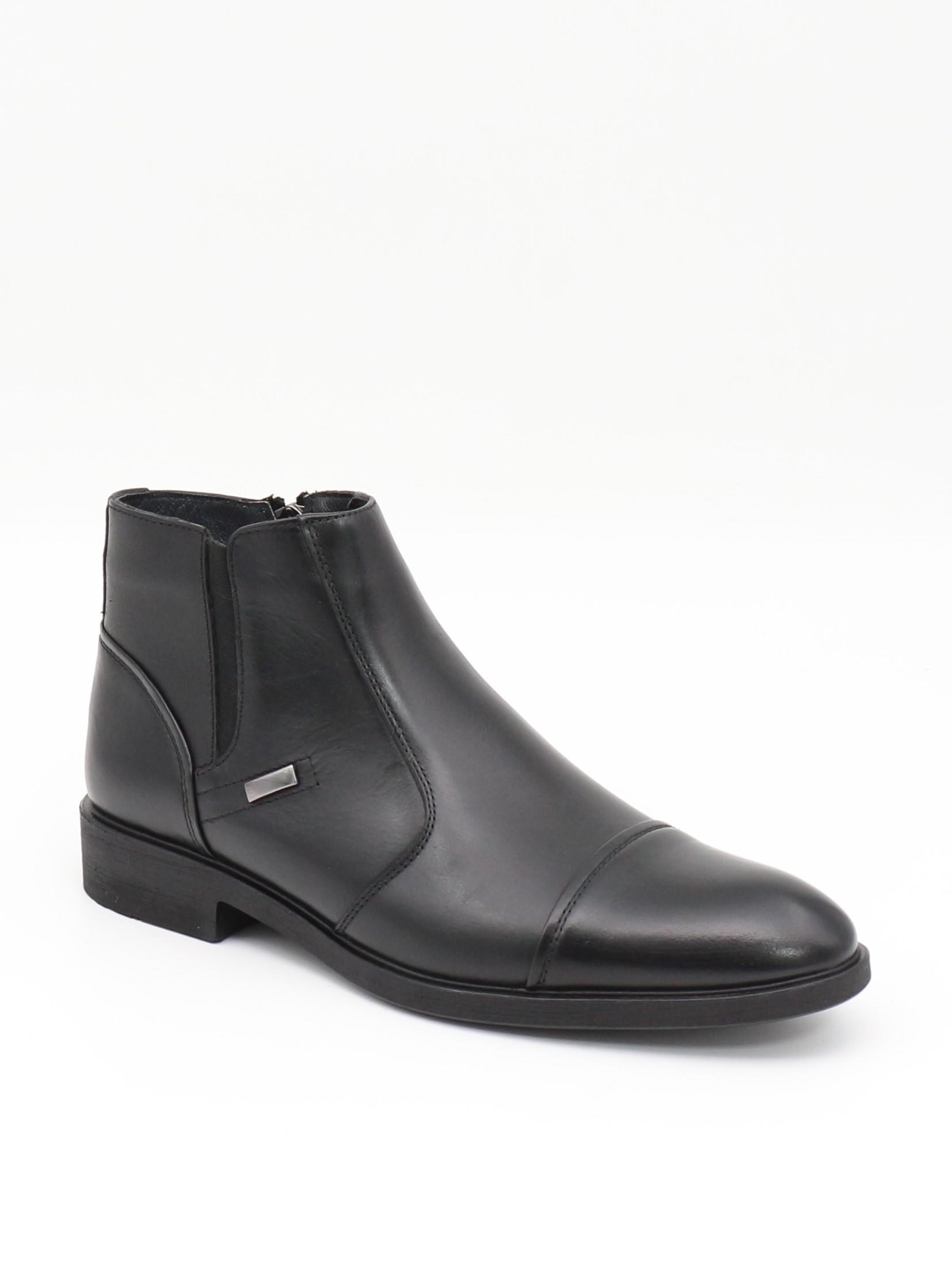 Nesil Shoes Thrtrk 2302-1 Siyah Hakiki Deri Kauçuk Taban Erkek Bot