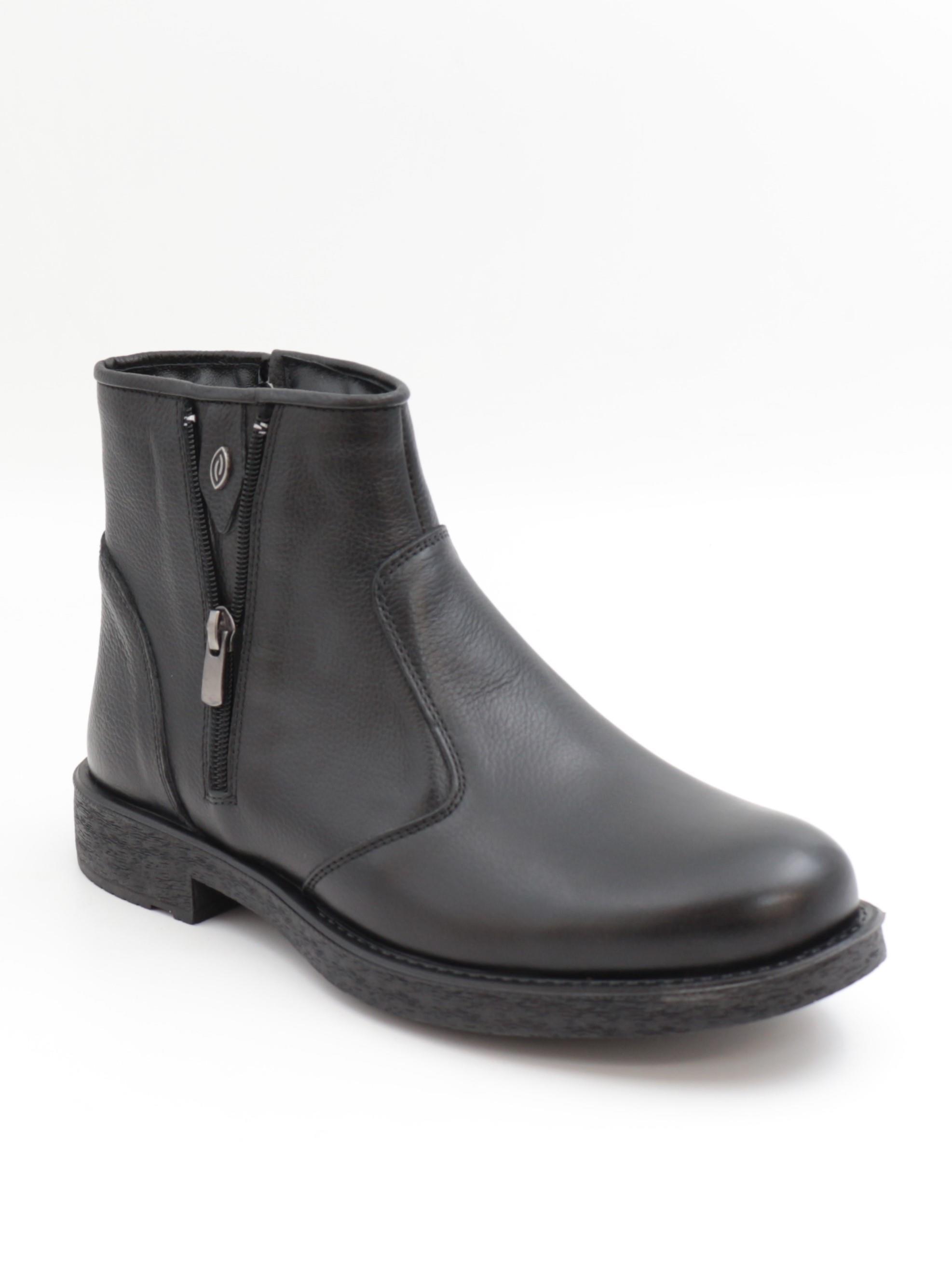 Nesil Shoes Thrtrk 905 Siyah Hakiki Deri Kauçuk Taban Erkek Bot