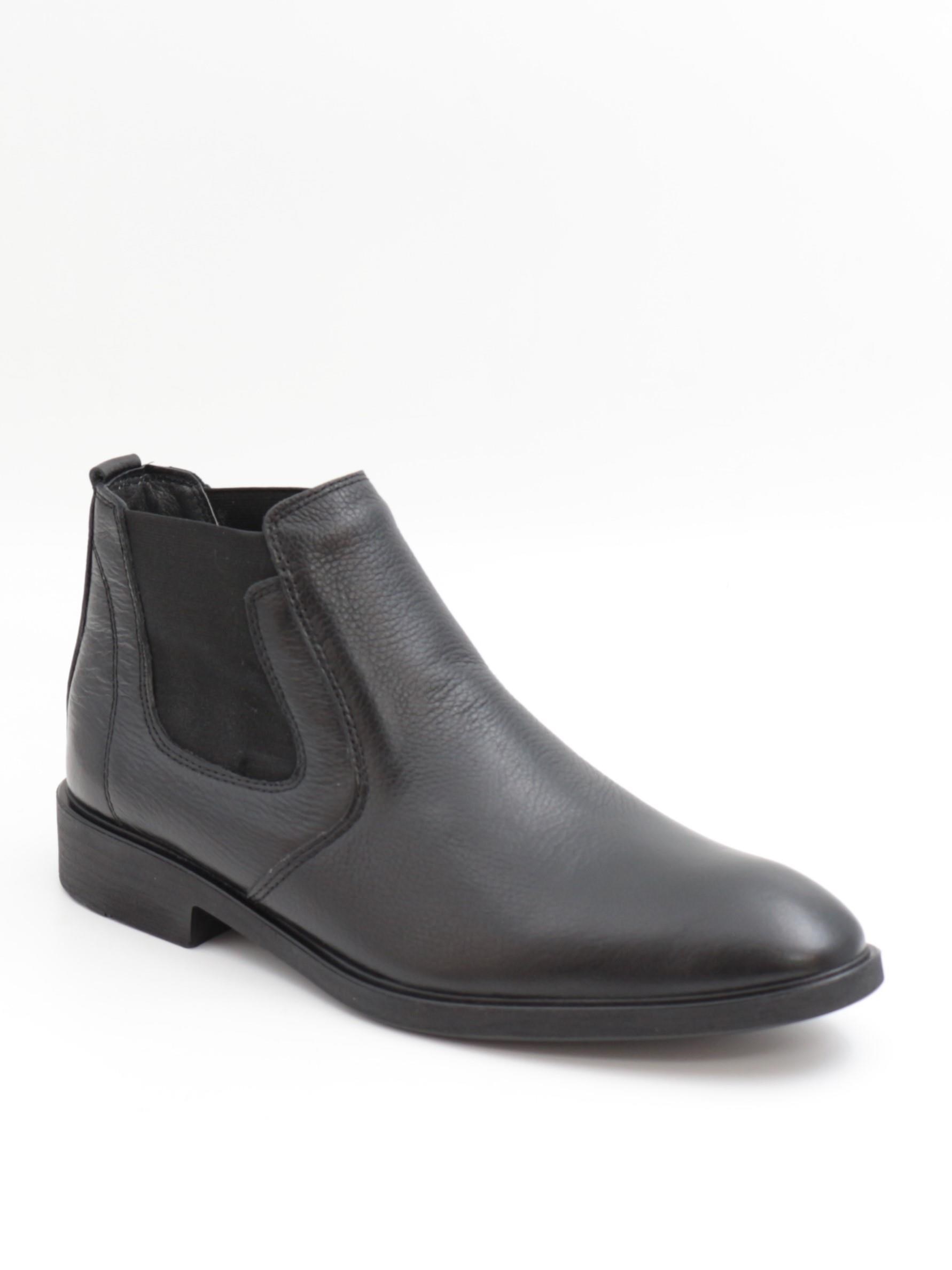 Nesil Shoes Thrtrk 908 Siyah Hakiki Deri Kauçuk Taban Erkek Bot