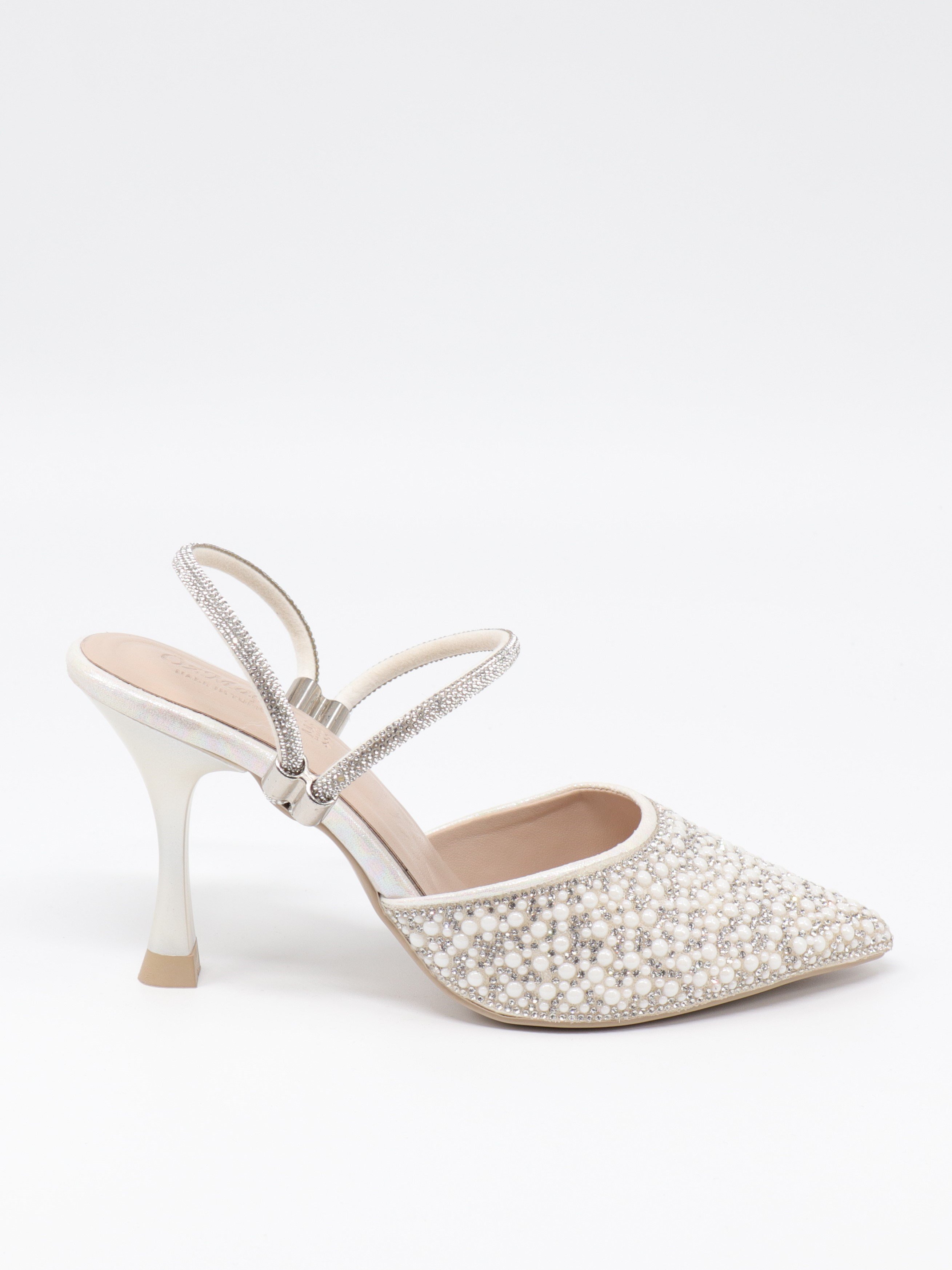 Nesil Shoes Özma 375-1 Sedef Taşlı Topuklu Kadın Sandalet