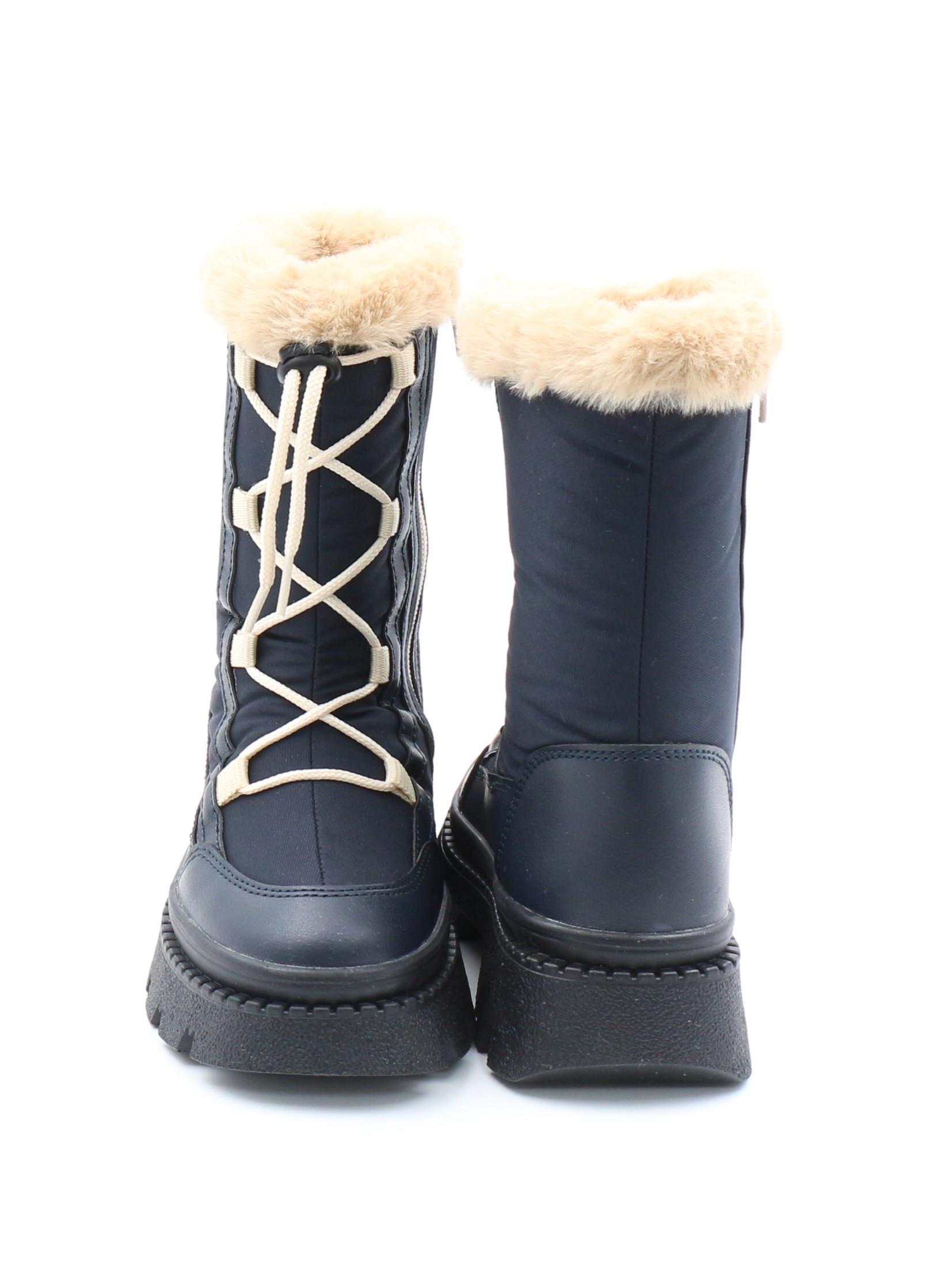 Pinokyo Arizona Lacivert 31-35 Kürklü Dalgıç Kumaş Çocuk Bot