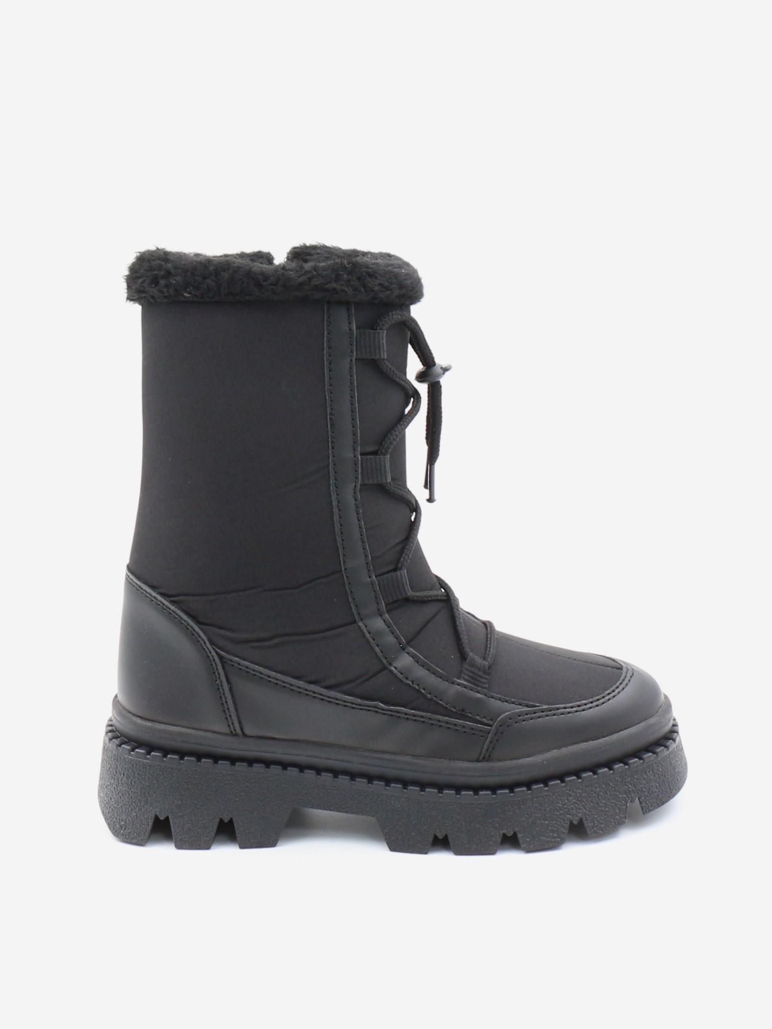 Pinokyo Arizona Siyah 31-35 Kürklü Dalgıç Kumaş Çocuk Bot