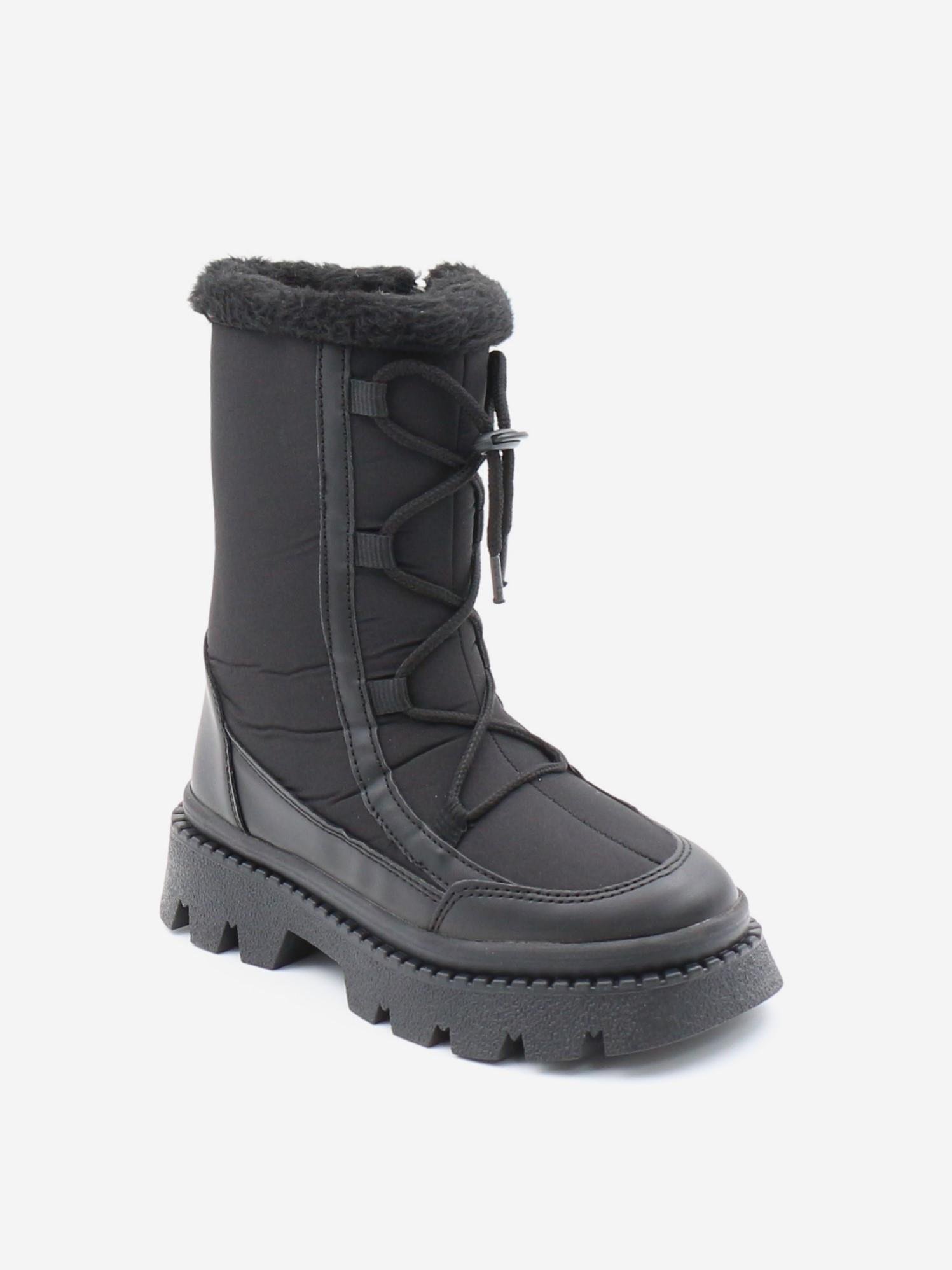 Pinokyo Arizona Siyah 31-35 Kürklü Dalgıç Kumaş Çocuk Bot