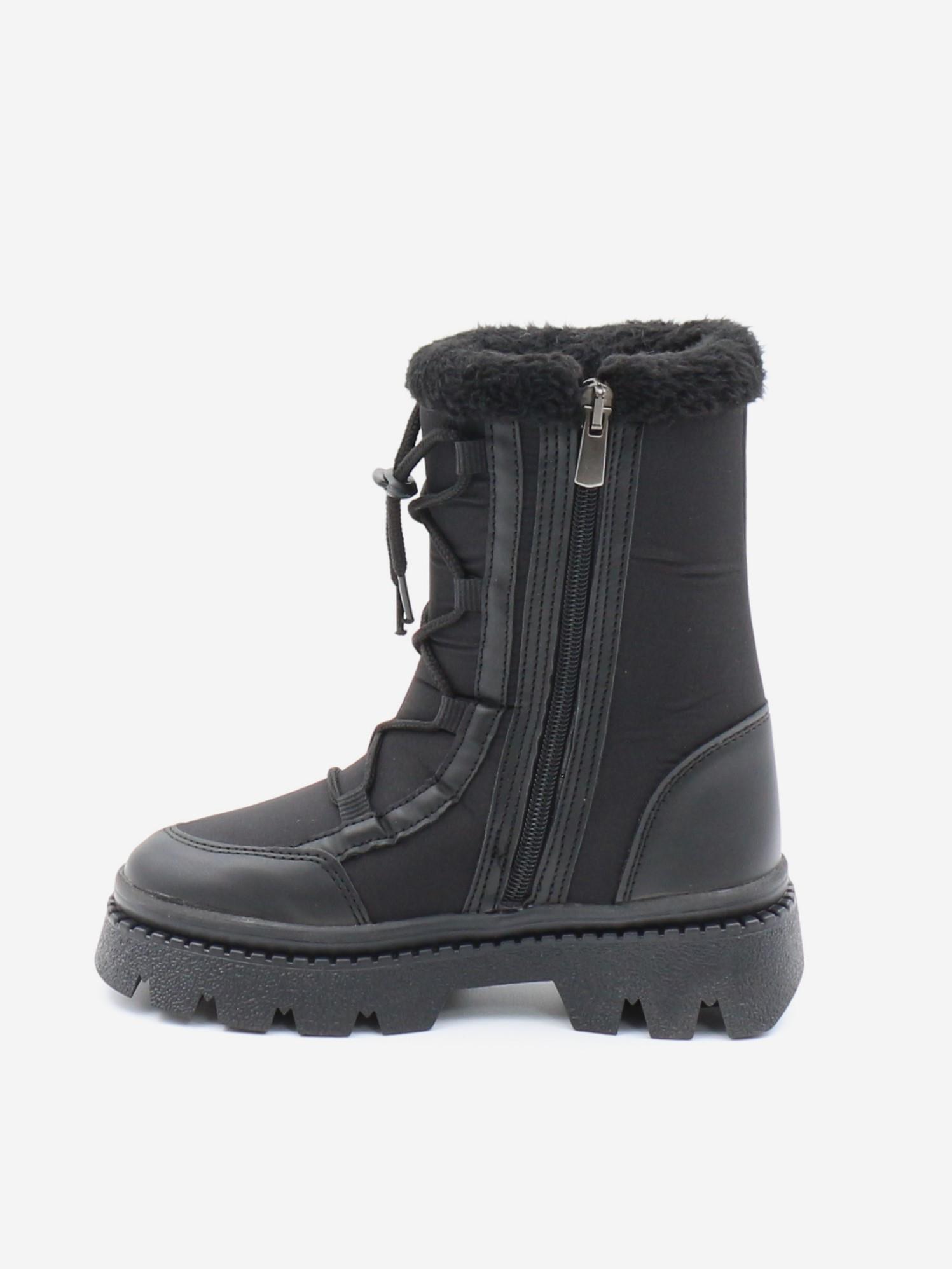 Pinokyo Arizona Siyah 31-35 Kürklü Dalgıç Kumaş Çocuk Bot