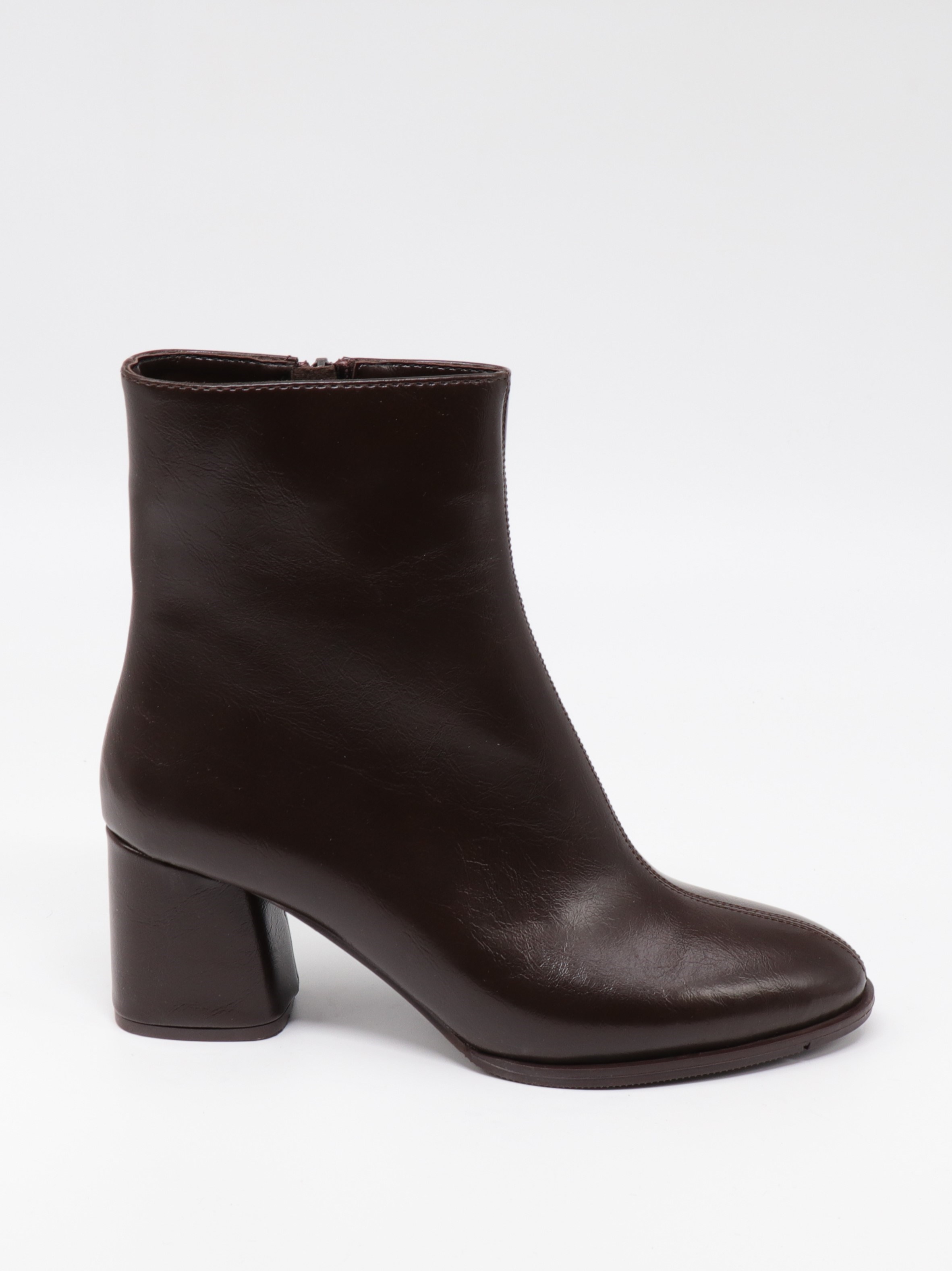 Nesil Shoes Rsl 2553 Kahve Krşk Rugan Topuklu Kadın Bot