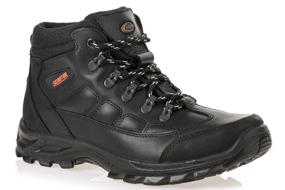 Scooter M 5538 DS Siyah Cilt Su Geçirmez Outdoor Erkek Bot