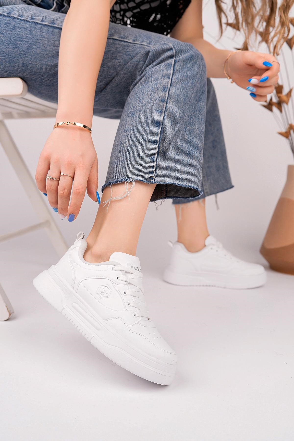 Texin 2010 Beyaz 36-40 Unisex Spor Sneakers