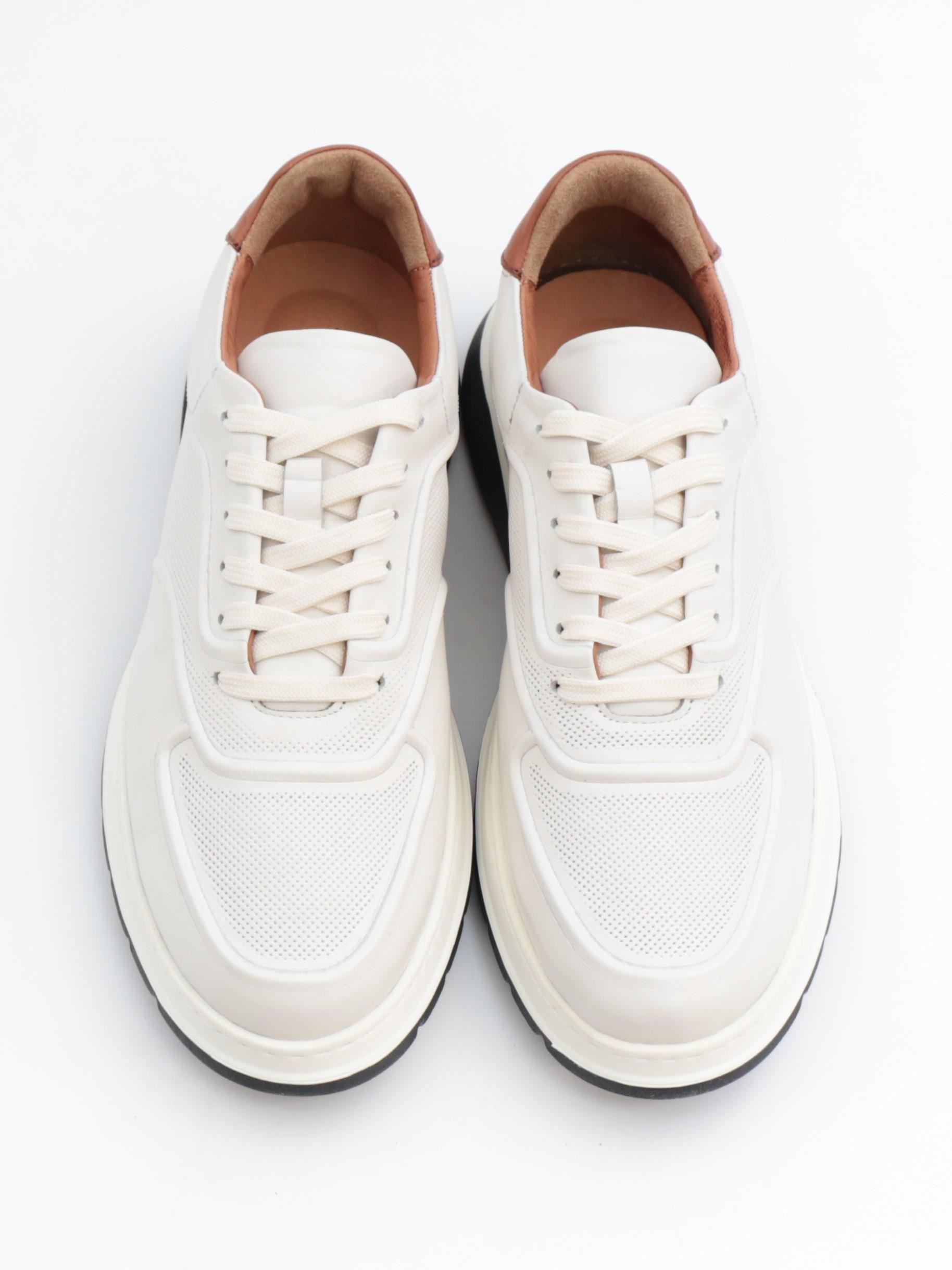 Togga 2228 Beyaz Hakiki Deri Günlük Erkek Sneakers