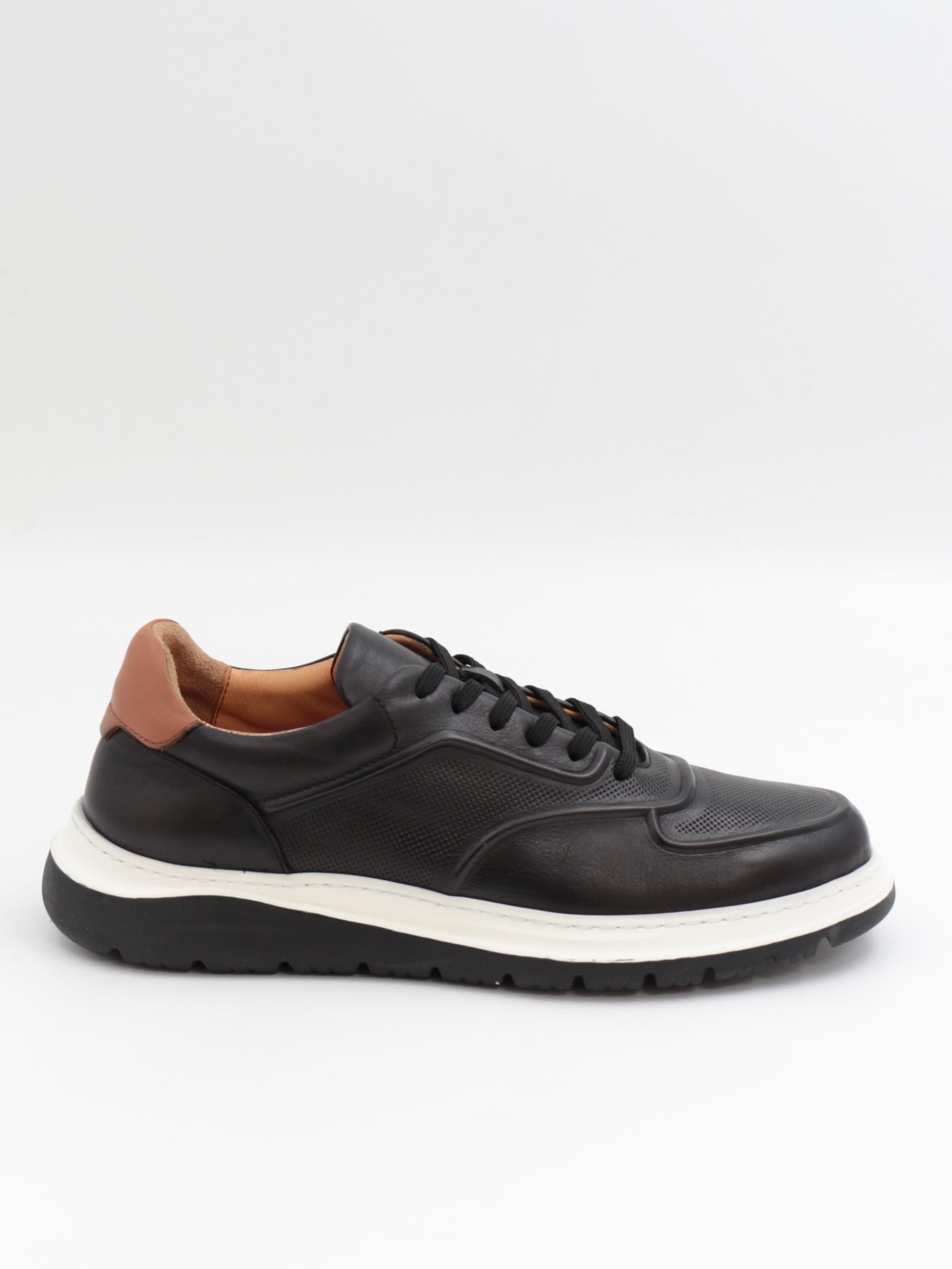 Togga 2228 Siyah Hakiki Deri Günlük Erkek Sneakers