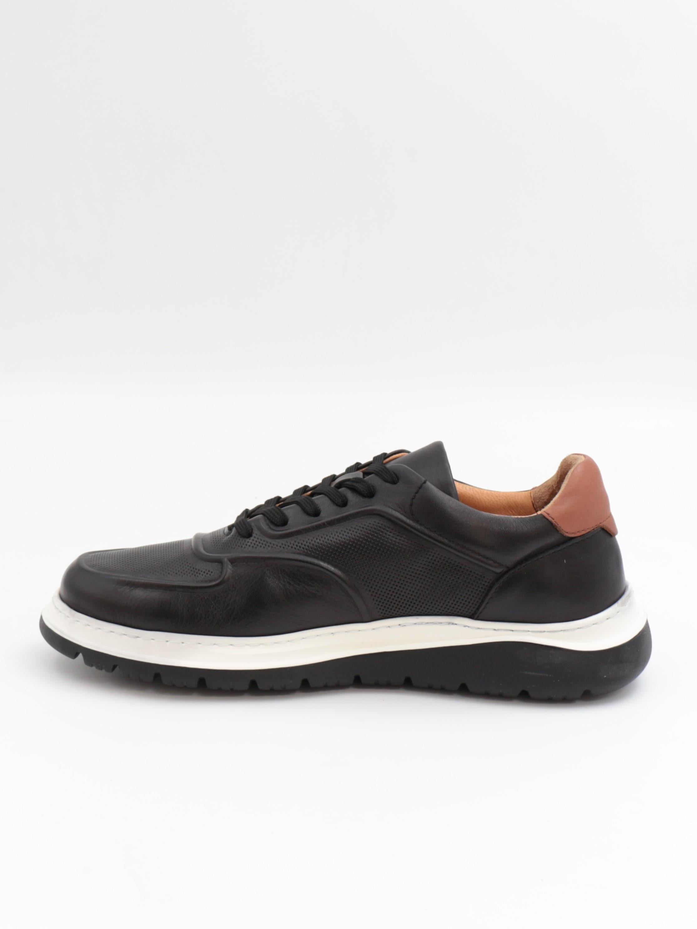 Togga 2228 Siyah Hakiki Deri Günlük Erkek Sneakers