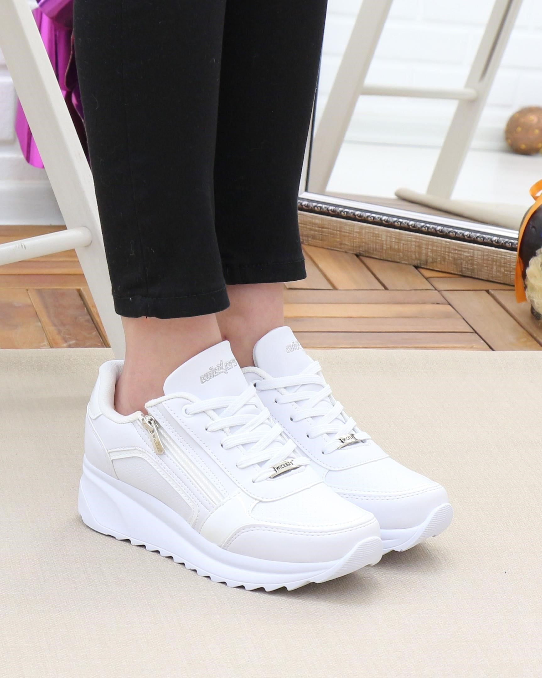 Wickers 2161 Beyaz 36-40 Günlük Kadın Sneakers
