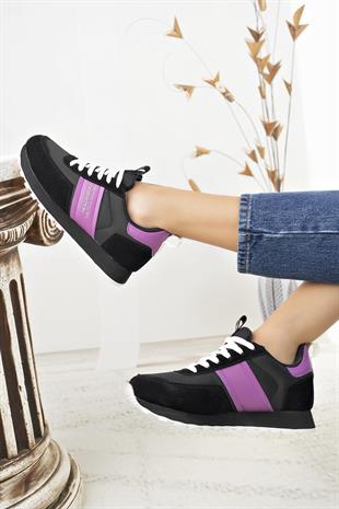 Benetton 10055 Siyah Memory Foam Kadın Spor Ayakkabı