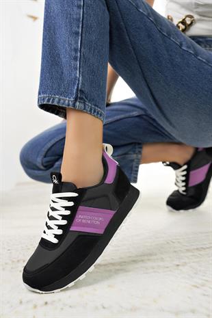 Benetton 10055 Siyah Memory Foam Kadın Spor Ayakkabı