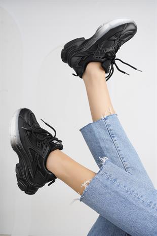 Benetton 11120 Siyah Memory Foam Kadın Sneakers