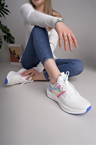 Benetton 11510 Beyaz Memory Foam Kadın Sneakers