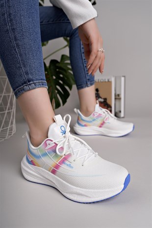Benetton 11510 Beyaz Memory Foam Kadın Sneakers
