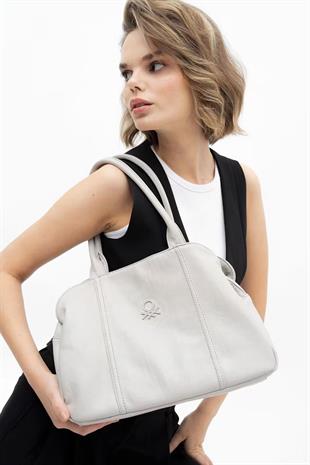 Benetton 1221 Gri Soft Çarpraz Bayan Çanta