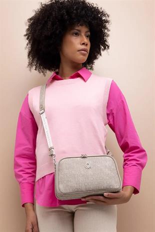 Benetton 1378 Taş Baskılı Çarpraz Bayan Çanta