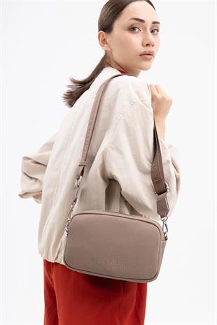 Benetton 1408 Vizon Baskılı Çarpraz Bayan Çanta