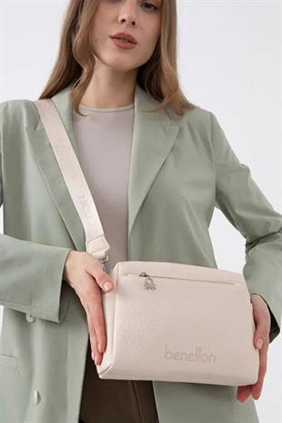 Benetton 1475 Bej Çapraz Bayan Çanta