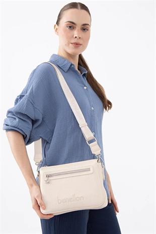 Benetton 1480 Bej Çapraz Bayan Çanta