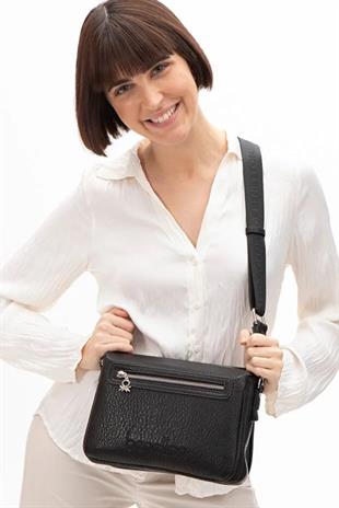 Benetton 1480 Siyah Çapraz Bayan Çanta