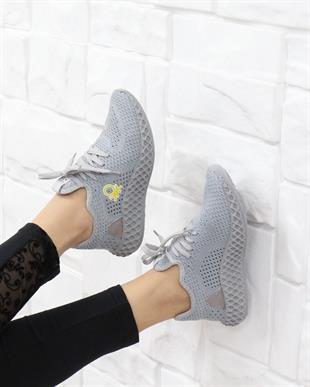 Benetton 30009 A.gri Triko Örgü Unisex Sneakers