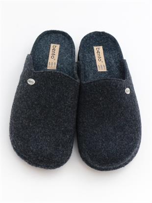 Bento 12115 Lacivert Kışlık Anatomik Önü Kapalı Erkek Terlik