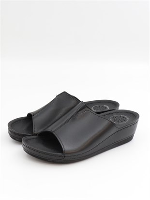 Bento 15069 Siyah 36-41 Anatomik Dolgu Kadın Terlik