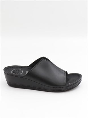 Bento 15069 Siyah 36-41 Anatomik Dolgu Kadın Terlik