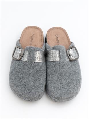 Bento 41006 Gri Kışlık Anatomik Önü Kapalı Kadın Terlik