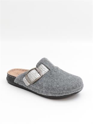 Bento 41006 Gri Kışlık Anatomik Önü Kapalı Kadın Terlik