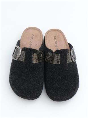 Bento 41006 Siyah Kışlık Anatomik Önü Kapalı Kadın Terlik