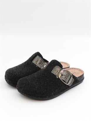 Bento 41006 Siyah Kışlık Anatomik Önü Kapalı Kadın Terlik