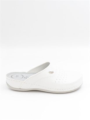 Bento 52003 Beyaz Anatomik Önü Kapalı Erkek Sabo Terlik