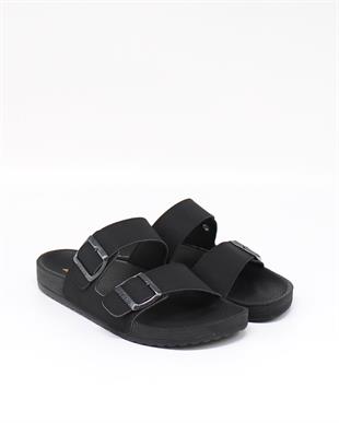 Bento 53001 Siyah Anatomik Tokalı Erkek Terlik