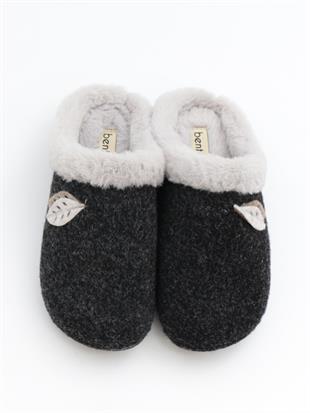 Bento 9529 Siyah Kışlık Anatomik Önü Kapalı Kadın Terlik