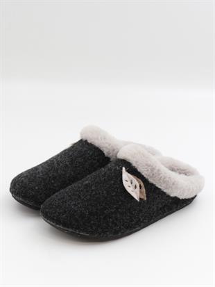 Bento 9529 Siyah Kışlık Anatomik Önü Kapalı Kadın Terlik