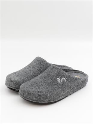 Bento 9563 Gri Kışlık Anatomik Önü Kapalı Kadın Terlik