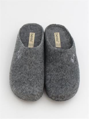 Bento 9563 Gri Kışlık Anatomik Önü Kapalı Kadın Terlik